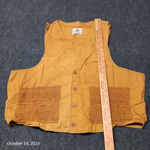 Vintage Black Sheep Hunting Vest Adult Large‎ Brown Canvas Japan Shell Holders - Picture 3 of 7